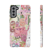 New York Pink Collage Samsung Cases