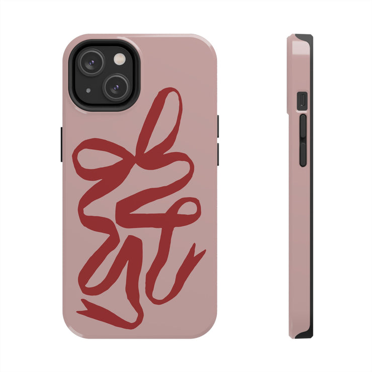 Valentine Ribbon Tough iPhone Case