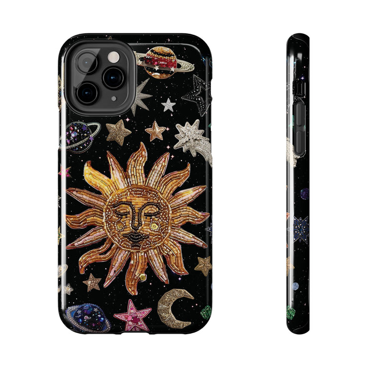 Sun Moon Star Faux Celestial Tough iPhone Case