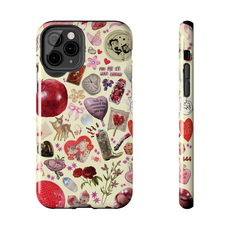 Cool Coquette Collage Tough iPhone Case