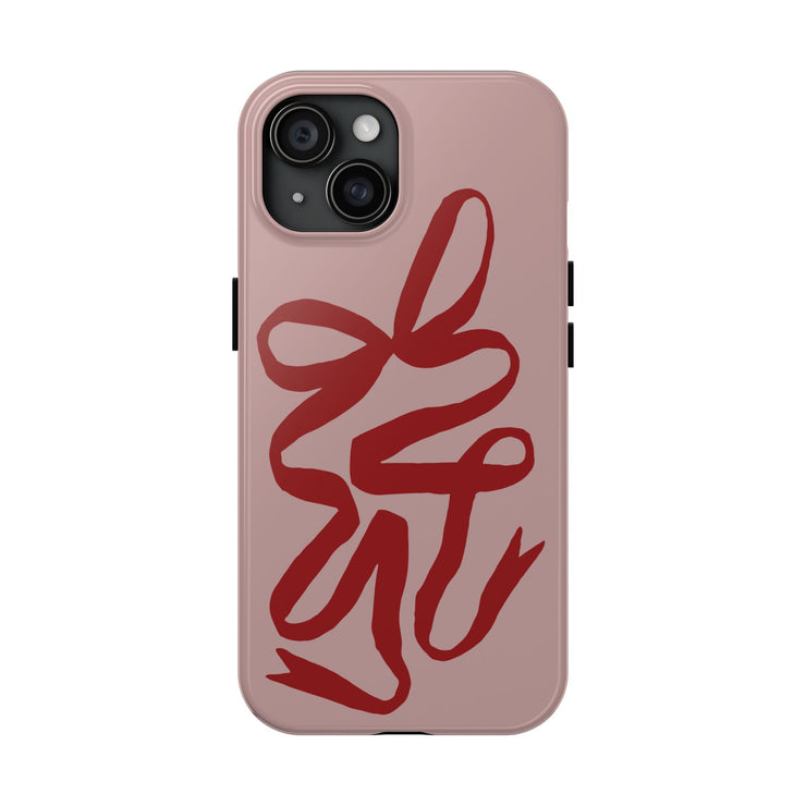 Valentine Ribbon Tough iPhone Case