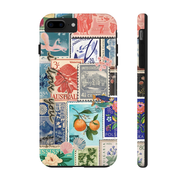 Vintage European Stamps Tough iPhone Case