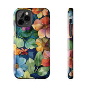 Floral Stained Glass Effect Tough iPhone Case