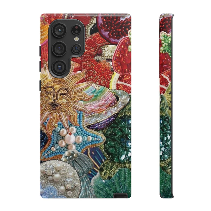 Vintage Mosaic Sun Samsung Cases