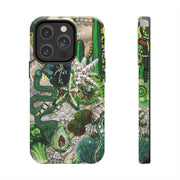 Green Vintage Mosaic Collage iPhone Case