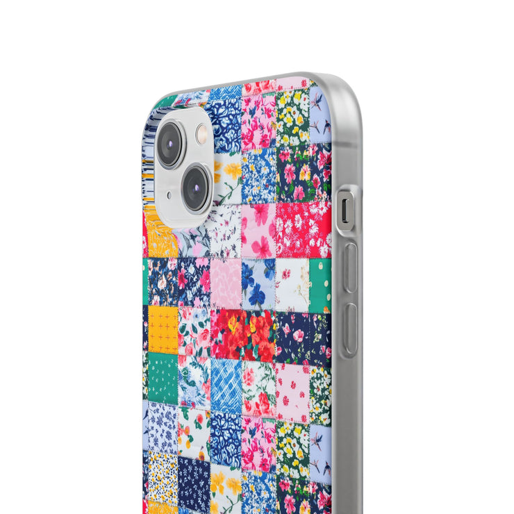 Collage Florals Stamps Flexi iPhone Cases