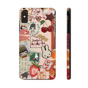 Collage Coquette Cherry Tough iPhone Case