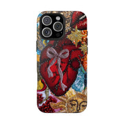 Vintage Heart Mosaic Collage iPhone Case