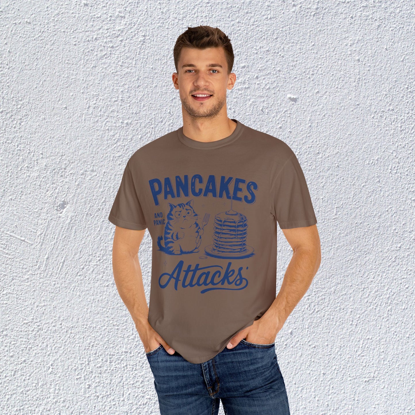 Pancakes and Panic Attacks T-Shirt, Mental Health Graphic Tee, Gift for Introverts