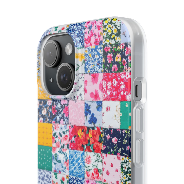 Collage Florals Stamps Flexi iPhone Cases