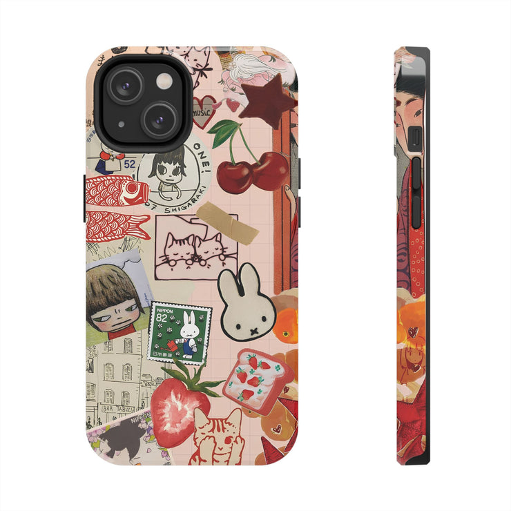 Collage Coquette Cherry Tough iPhone Case