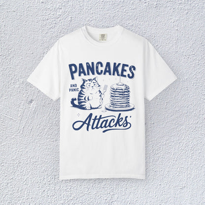 Pancakes and Panic Attacks T-Shirt, Mental Health Graphic Tee, Gift for Introverts