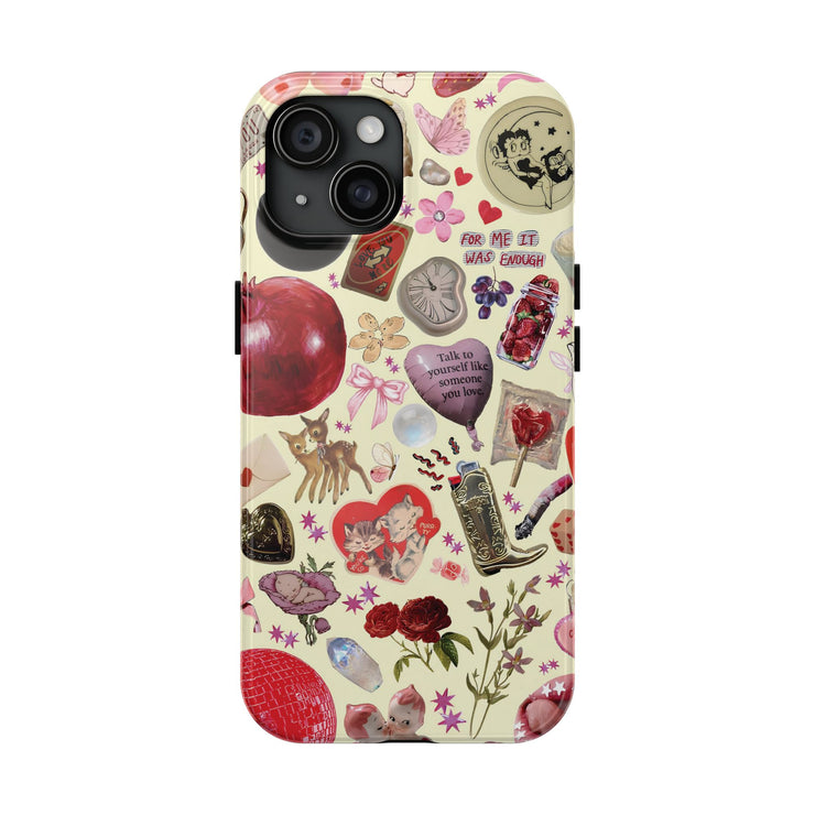 Cool Coquette Collage Tough iPhone Case