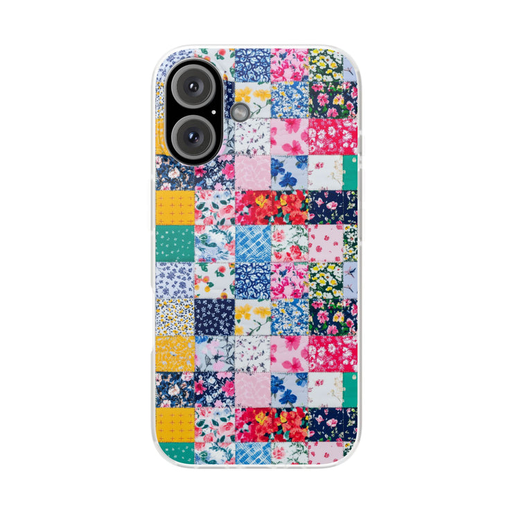 Collage Florals Stamps Flexi iPhone Cases