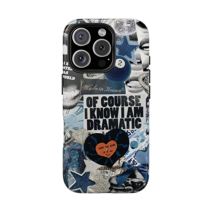 Blue Coquette 2 Ball Collage Tough iPhone Case