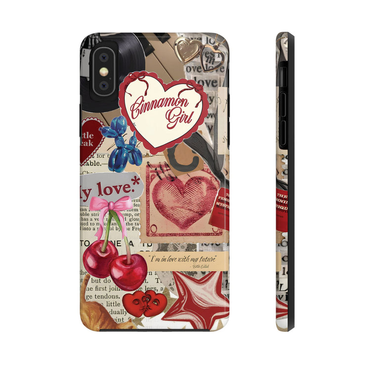 Cinnemon Girl Coquette Cherry With Bow Tough iPhone Case