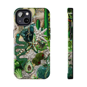 Green Vintage Mosaic Collage iPhone Case