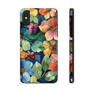 Floral Stained Glass Effect Tough iPhone Case