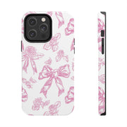 Pink Valentine Toile De Jouy Tough iPhone Case