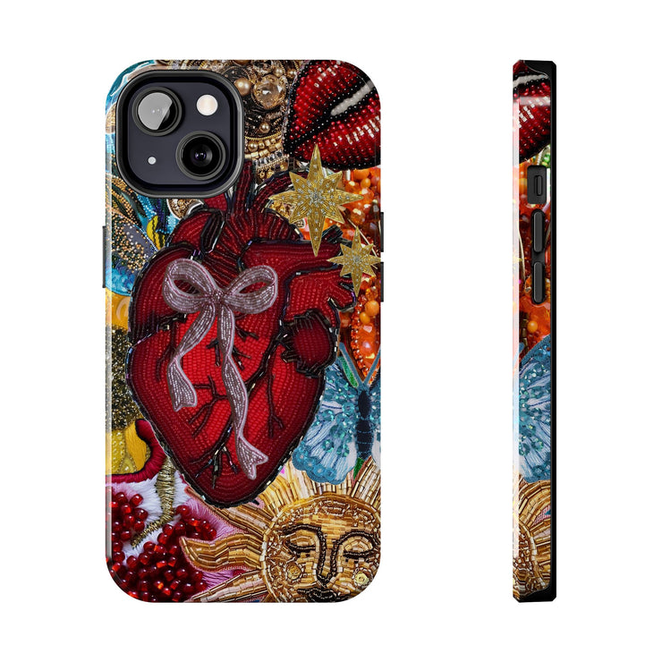 Vintage Heart Mosaic Collage iPhone Case