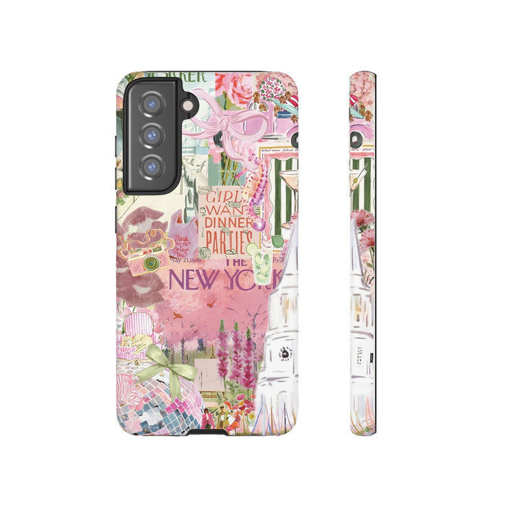 New York Pink Collage Samsung Cases