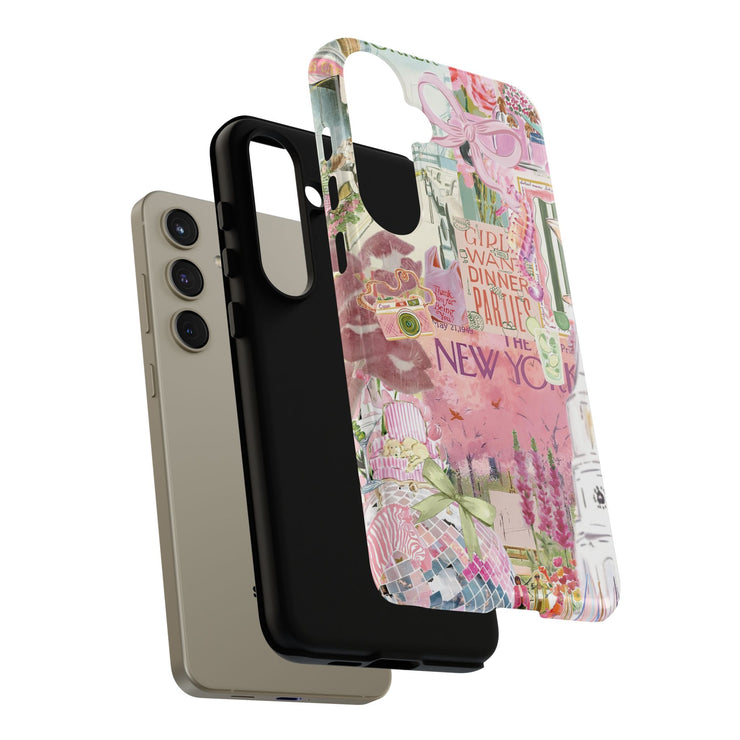 New York Pink Collage Samsung Cases