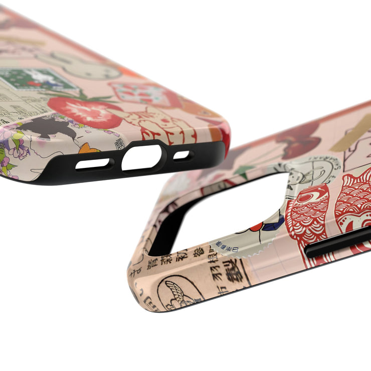 Collage Coquette Cherry Tough iPhone Case