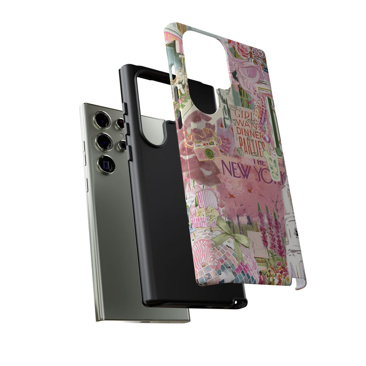 New York Pink Collage Samsung Cases