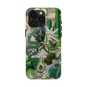 Green Vintage Mosaic Collage iPhone Case