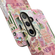 New York Pink Collage Samsung Cases