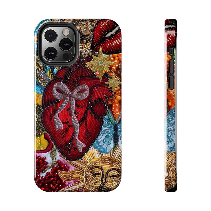 Vintage Heart Mosaic Collage iPhone Case