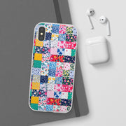 Collage Florals Stamps Flexi iPhone Cases