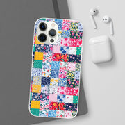 Collage Florals Stamps Flexi iPhone Cases