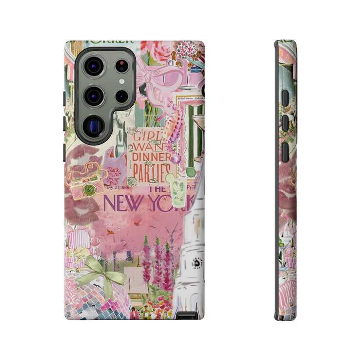 New York Pink Collage Samsung Cases