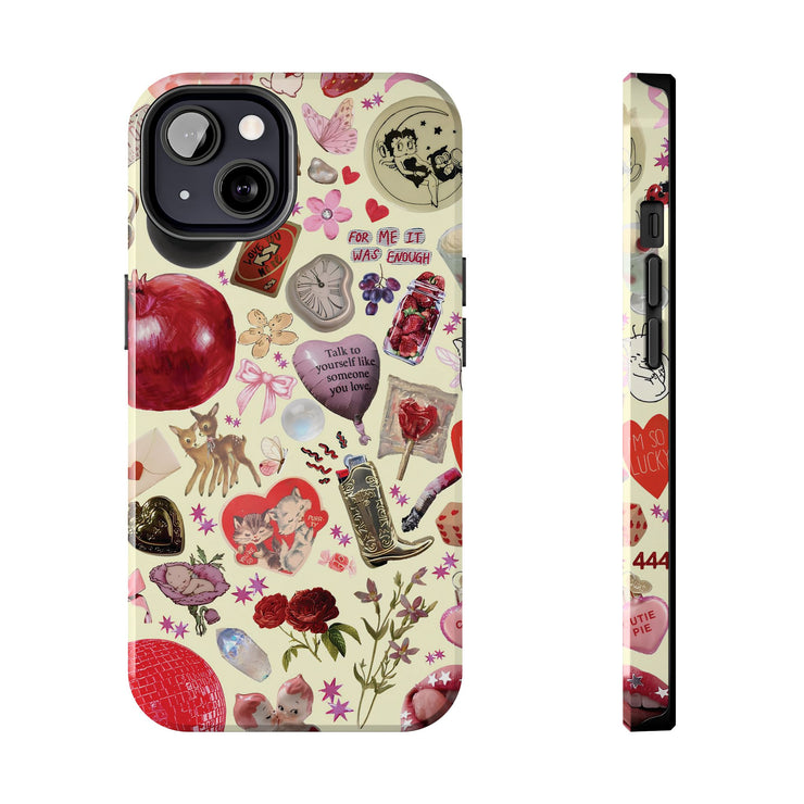 Cool Coquette Collage Tough iPhone Case