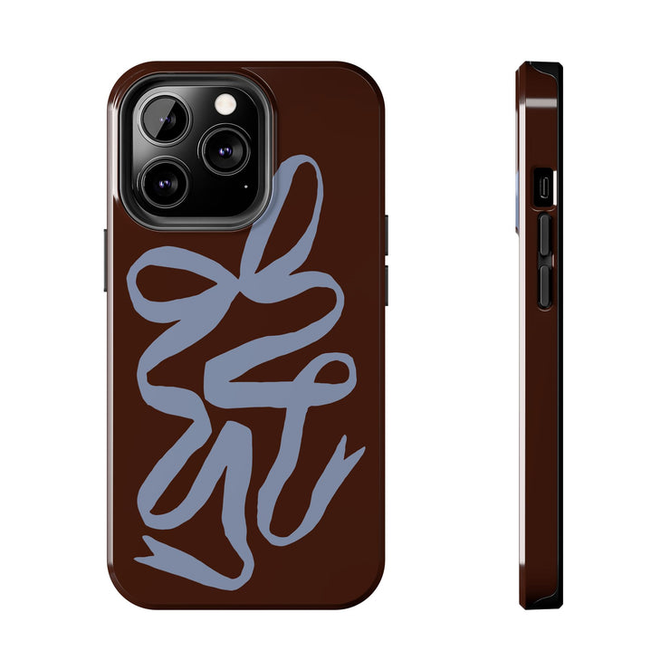 Mocha Ribbon iPhone Case