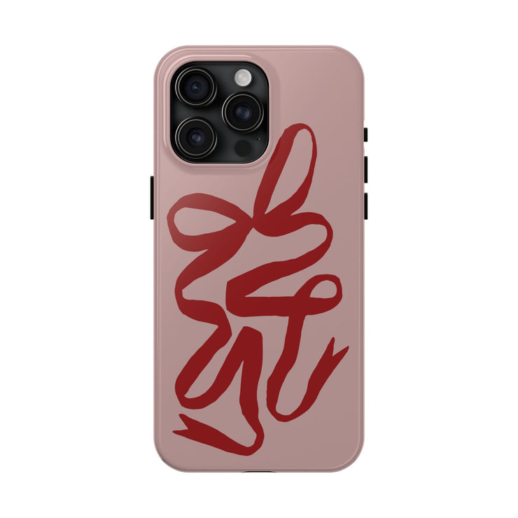 Valentine Ribbon Tough iPhone Case