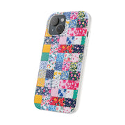 Collage Florals Stamps Flexi iPhone Cases