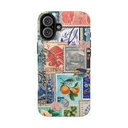 Vintage European Stamps Tough iPhone Case