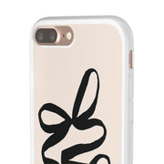 Black Bow on Cream Flexi iPhone Cases