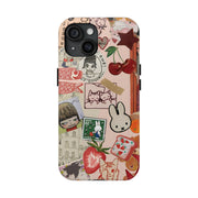 Collage Coquette Cherry Tough iPhone Case