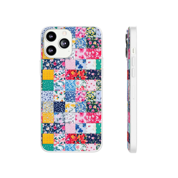 Collage Florals Stamps Flexi iPhone Cases