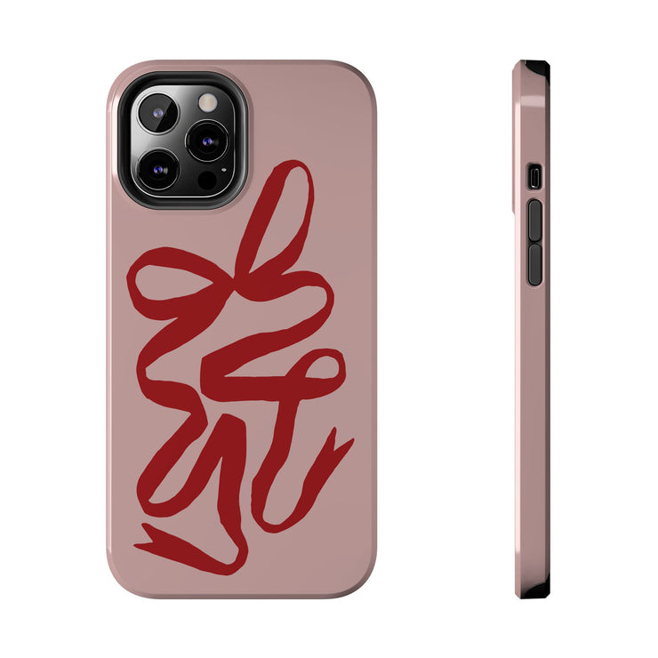 Valentine Ribbon Tough iPhone Case