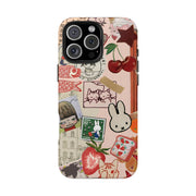 Collage Coquette Cherry Tough iPhone Case