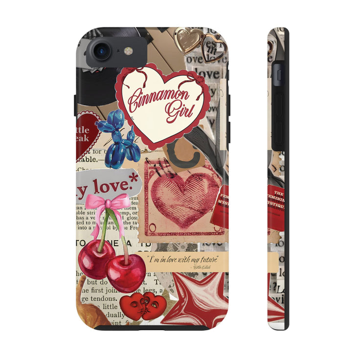 Cinnemon Girl Coquette Cherry With Bow Tough iPhone Case