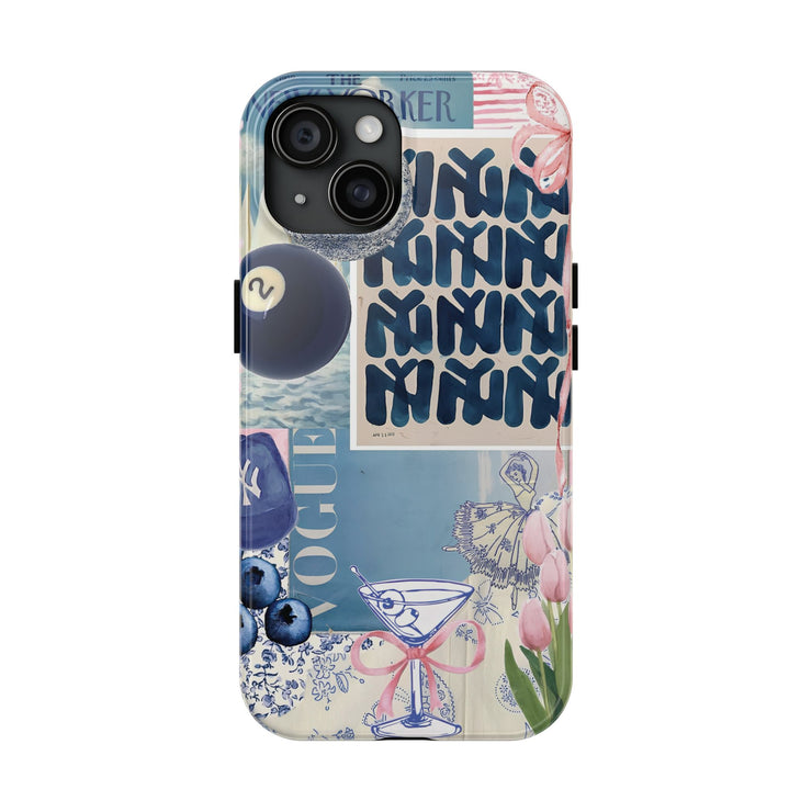 Coquette 2 Ball Collage Tough iPhone Case