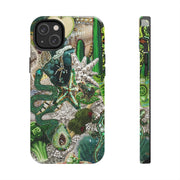 Green Vintage Mosaic Collage iPhone Case