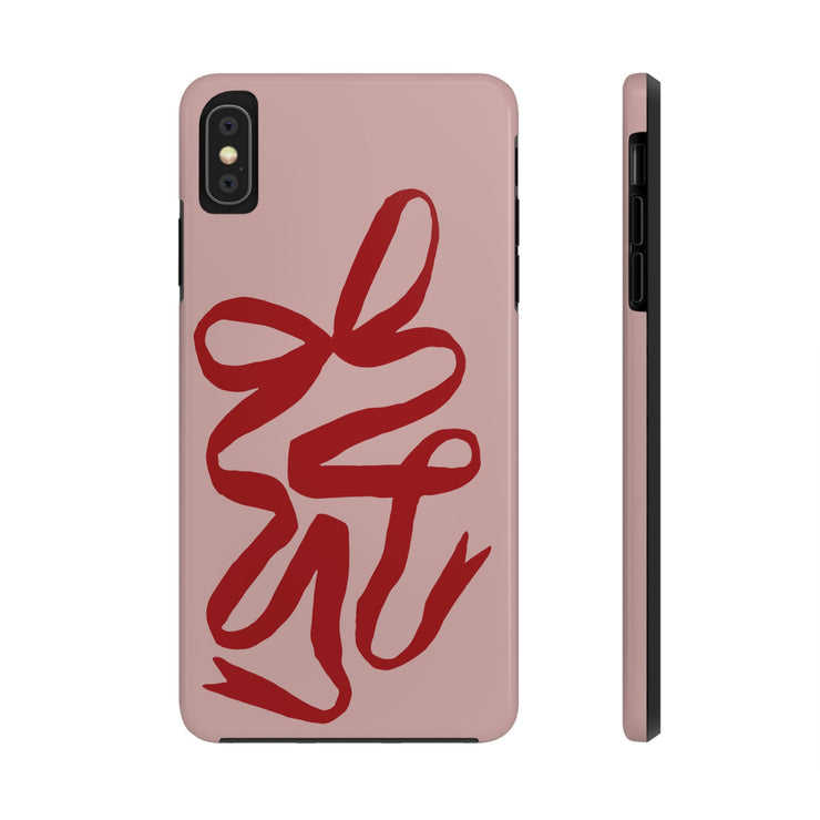 Valentine Ribbon Tough iPhone Case