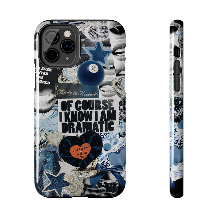 Blue Coquette 2 Ball Collage Tough iPhone Case