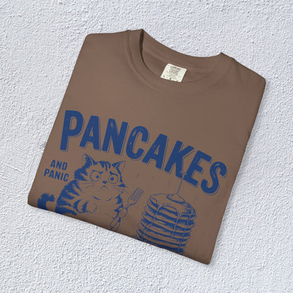 Pancakes and Panic Attacks T-Shirt, Mental Health Graphic Tee, Gift for Introverts